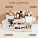 Organizador de cosméticos - Caja de almacenamiento con espejo y cajones | Alhajero y organizador de maquillaje – Image 3