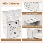 Organizador de cosméticos - Caja de almacenamiento con espejo y cajones | Alhajero y organizador de maquillaje – Image 4