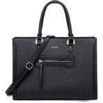 David Jones — Bolso de mano grande para mujer — Bolso shopper / cabás de cuero PU — Porte al hombro y bandolera para instituto, universidad, trabajo y oficina – Image 4