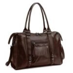 David Jones - Bolso de mano grande para mujer - Bolso cabás para portátil y diario, de hombro o bandolera en cuero PU - Ideal para clases, instituto, trabajo y tamaño A4