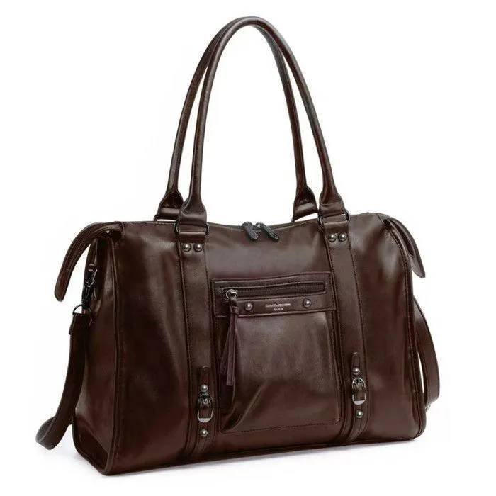 david-jones---grand-sac--main David Jones - Bolso de mano grande para mujer - Bolso cabás para portátil y diario, de hombro o bandolera en cuero PU - Ideal para clases, instituto, trabajo y tamaño A4 – Image 1