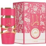 Perfume para mujer Lattafa Yara Candy (100 ml) - Fragancia dulce y gourmand de alta fijación con atomizador.
