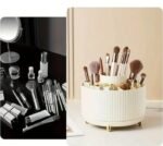 Organizador de maquillaje giratorio 360° transparente, para cosméticos y perfumes. – Image 2