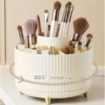 Organizador de maquillaje giratorio 360° transparente, para cosméticos y perfumes.