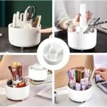 Organizador de maquillaje giratorio 360° transparente, para cosméticos y perfumes. – Image 3