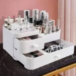 Caja de Almacenamiento - Organizador de Maquillaje para Cajón - Con 2 Cajones y 8 Compartimentos