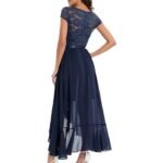 Vestido largo de fiesta y boda para mujer — Escote en V sin mangas con encaje – Image 2