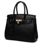Bolso de mano para mujer - MOBIGARLAN - XD434Q - Negro - Cuero PU suave vintage - Cierre de cremallera - Bandolera.
