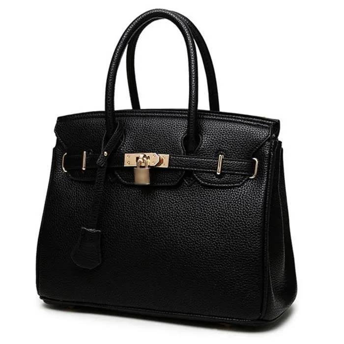 sac-a-main-femmes-sac-a-bandouliere-sac-impermea Bolso de mano para mujer - MOBIGARLAN - XD434Q - Negro - Cuero PU suave vintage - Cierre de cremallera - Bandolera. – Image 1