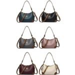 Bolso bandolera para mujer - Bolso de mano en cuero PU multibolsillos con correa ajustable para oficina y compras - Negro. – Image 4