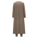 Conjunto de punto de 3 piezas para mujer — Caqui — Cintura elástica — Otoño/Invierno – Image 3